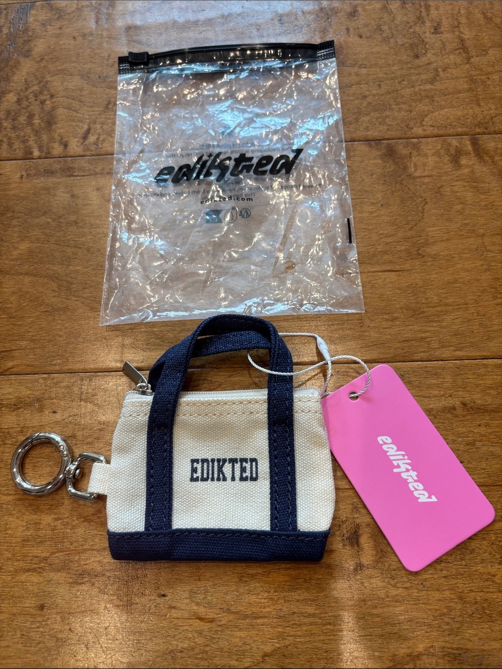 Edikted Keychain Poop Canvas Shirt Tote NWT
